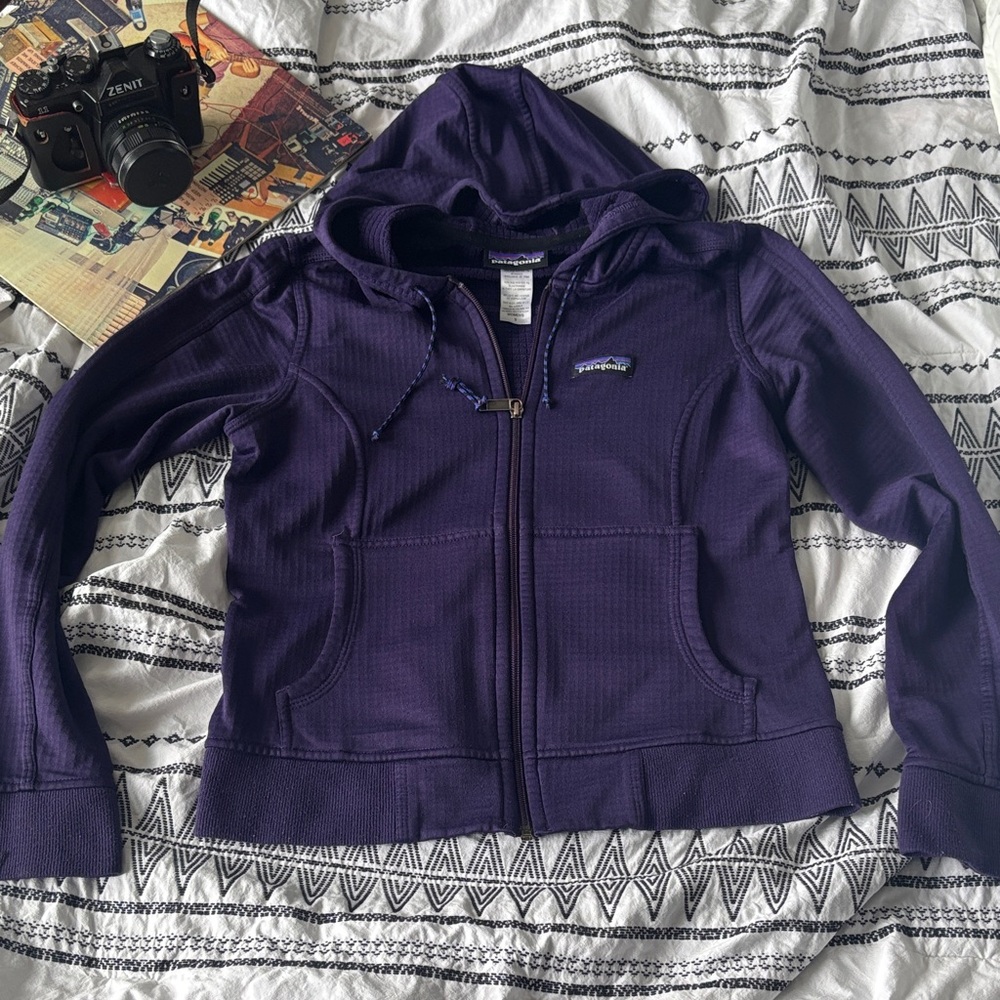 Patagonia Deep Purple Hooded Full-Zip Sweatshirt sz Small ✌🏼😎